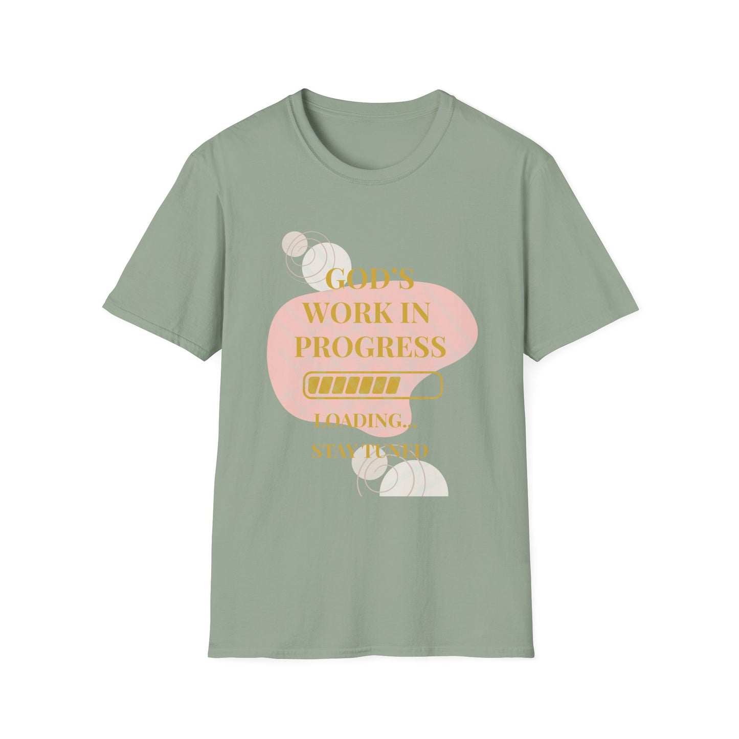 God's Work in Progress- Softstyle T-Shirt (Gold)