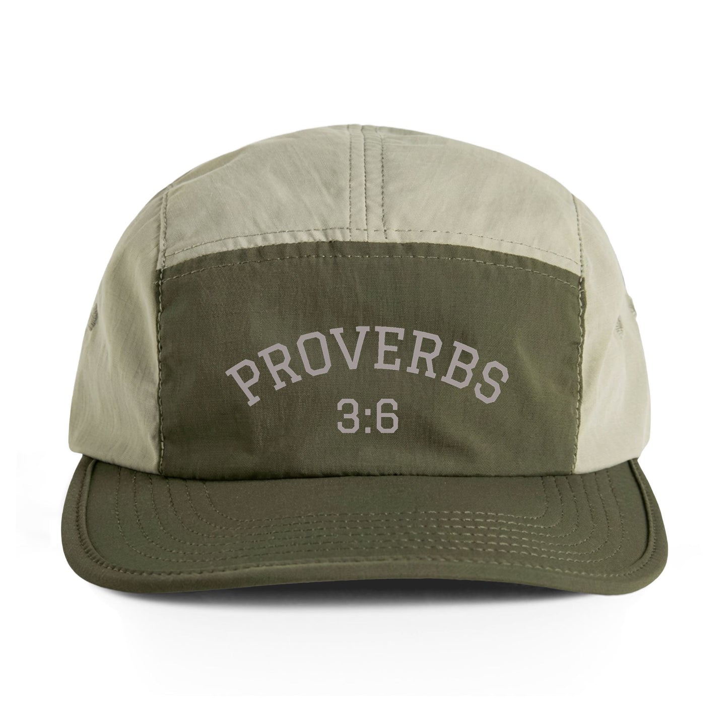 Proverbs 3:6 Embroidered Nylon Cap — Two-Tone