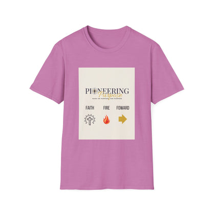 Faith, Fire, Purpose T-Shirt — Pioneering Purpose Inspirational Tee