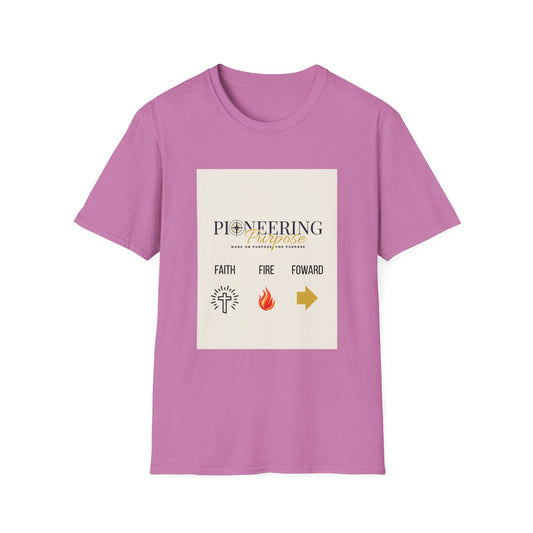 Faith, Fire, Purpose T-Shirt — Pioneering Purpose Inspirational Tee