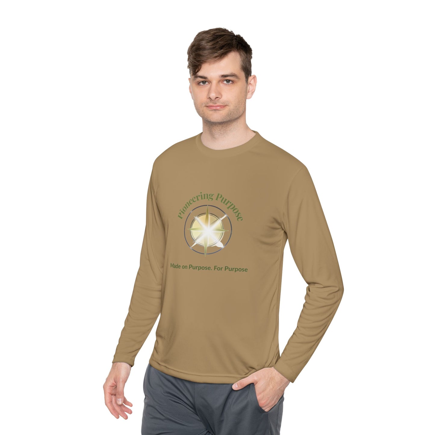 Unisex Lightweight Long Sleeve Tee with 'Pioneering Purpose' Message, Ideal for Casual Wear, Gifts, Yoga, Outdoor Activities, Everyday [...]