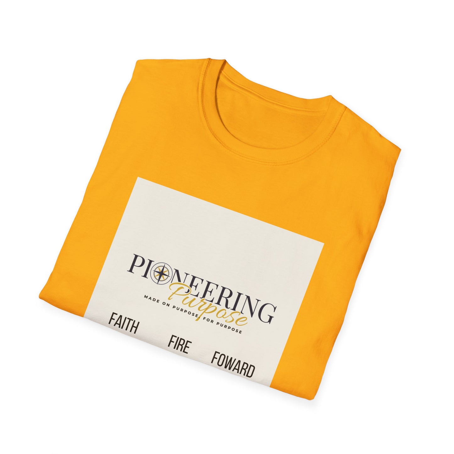 Faith, Fire, Purpose T-Shirt — Pioneering Purpose Inspirational Tee