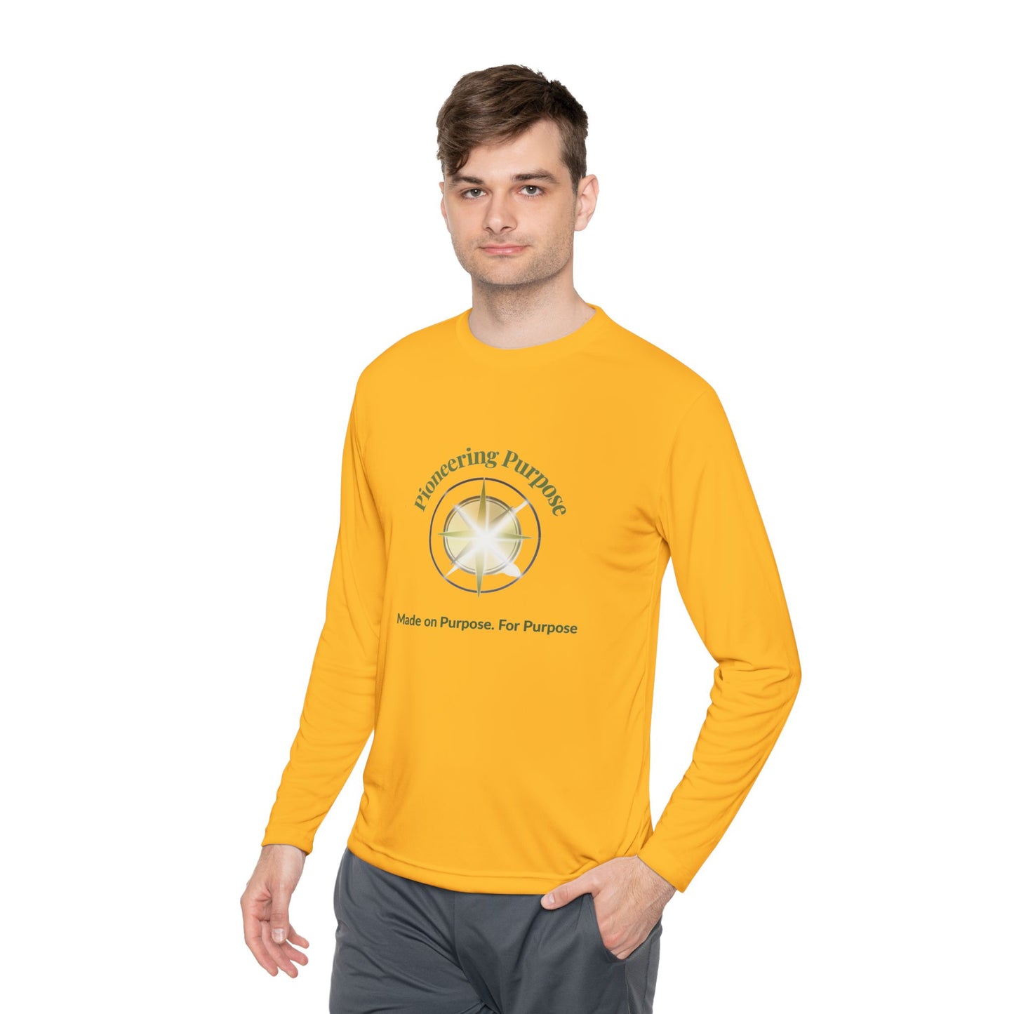 Unisex Lightweight Long Sleeve Tee with 'Pioneering Purpose' Message, Ideal for Casual Wear, Gifts, Yoga, Outdoor Activities, Everyday [...]