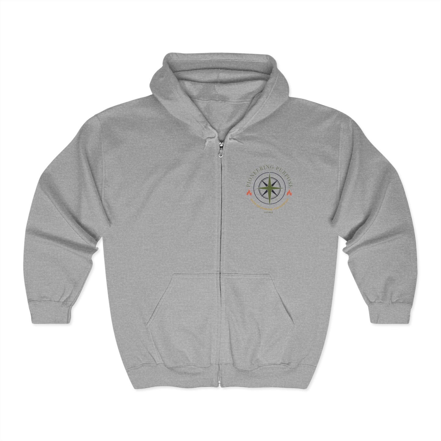 Zipper Hoodie - Pioneering Purpose & 'Walk in Authority, Live on Assignment' Design, Spiritual Living