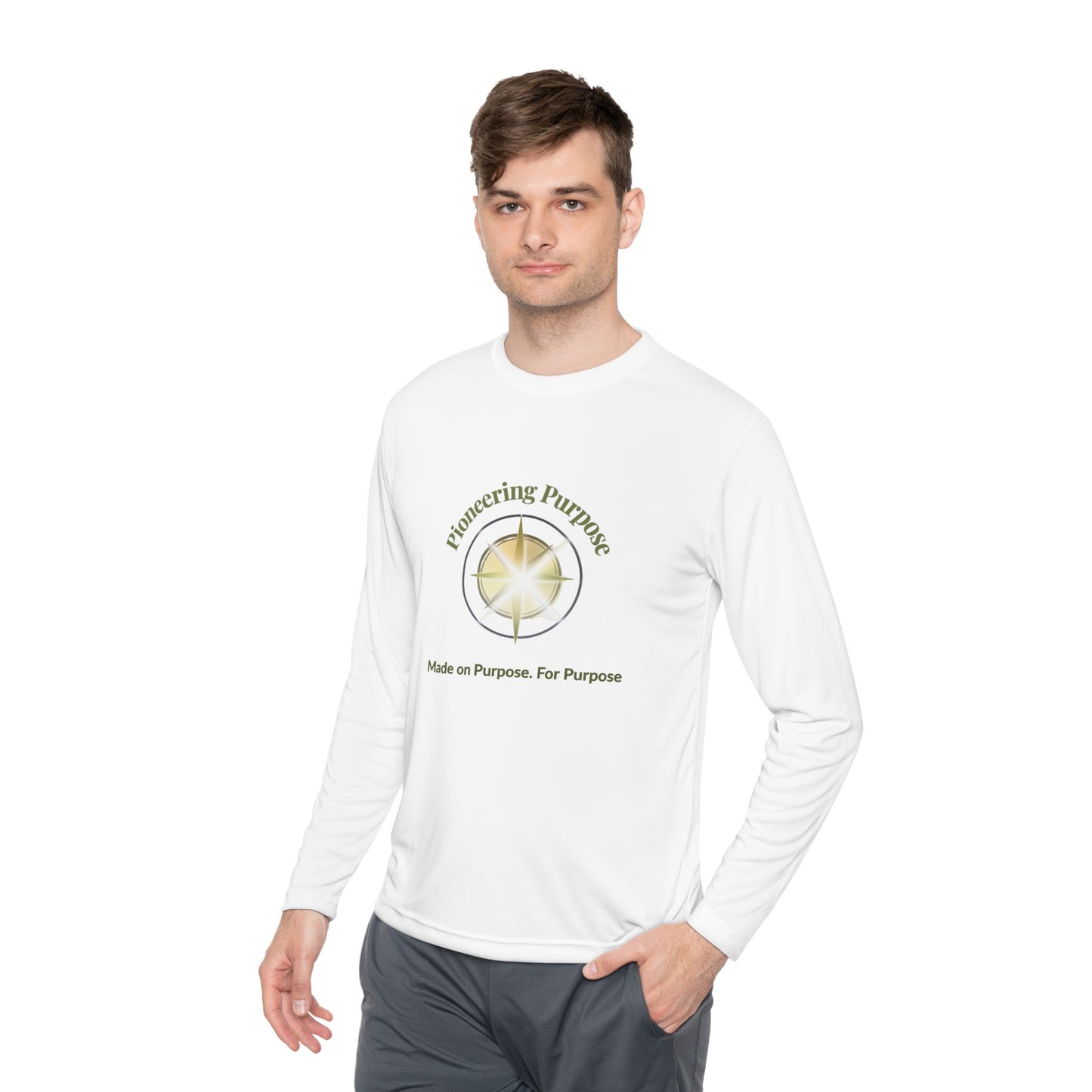 Unisex Lightweight Long Sleeve Tee with 'Pioneering Purpose' Message, Ideal for Casual Wear, Gifts, Yoga, Outdoor Activities, Everyday [...]
