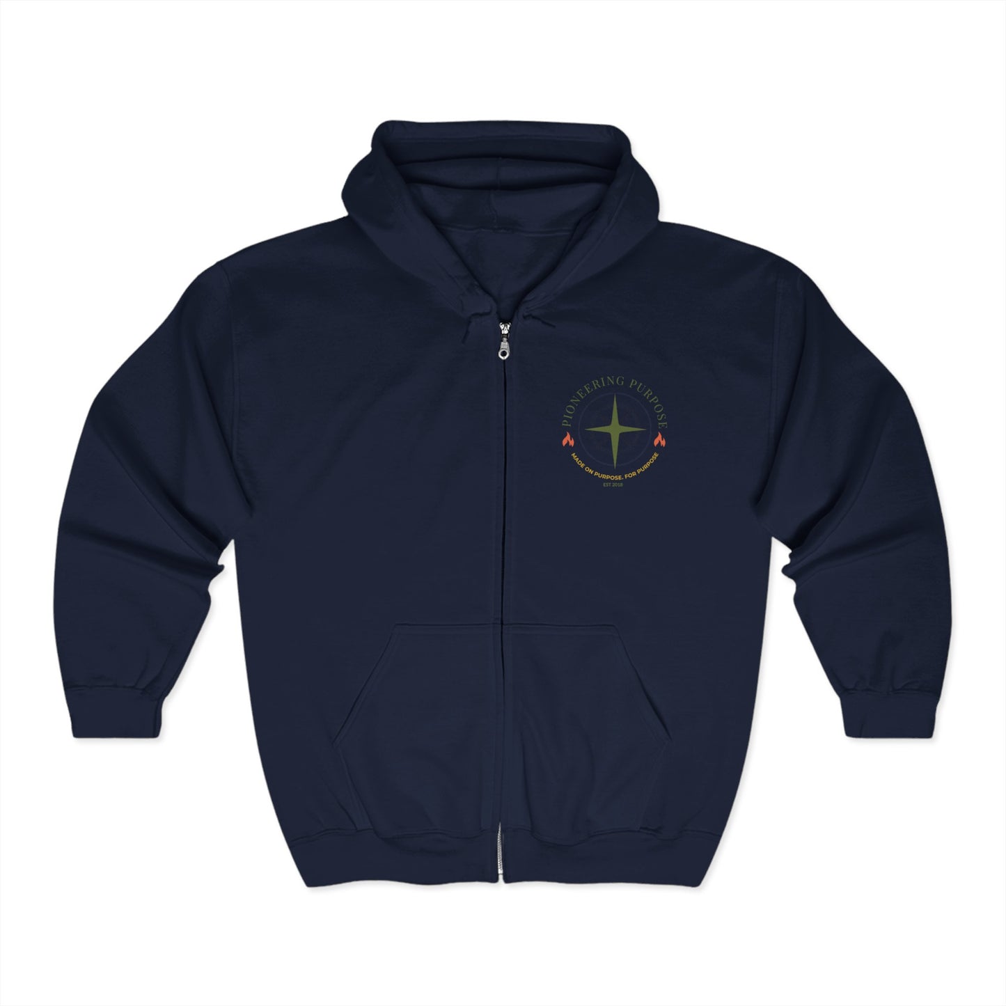 Zipper Hoodie - Pioneering Purpose & 'Walk in Authority, Live on Assignment' Design, Spiritual Living